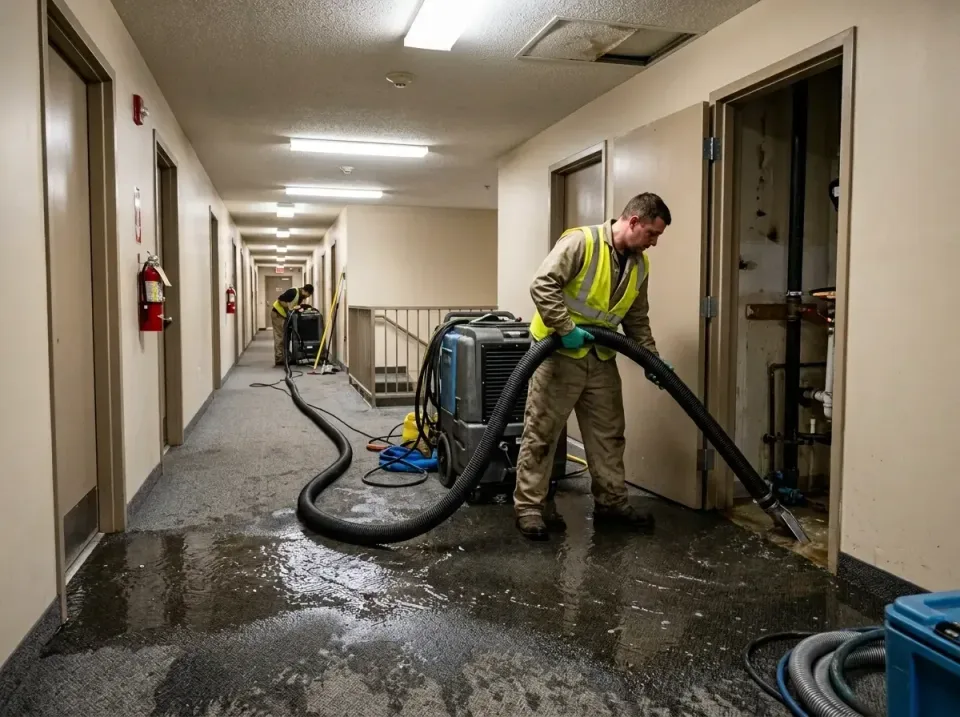 multi-unit-apartment-hallway-f-005 — frequently asked questions, Emergency Burst Pipe Water Extraction & Removal in Boyne Ci…